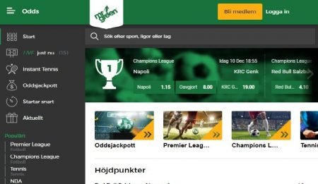 Mr Green odds & livebetting