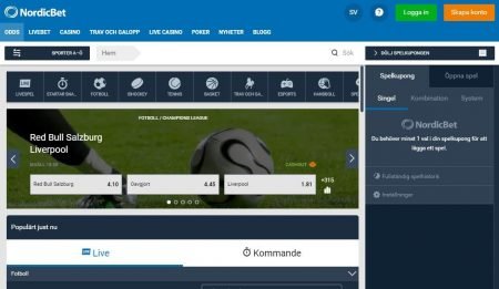 Nordic bet casino med odds och livebetting