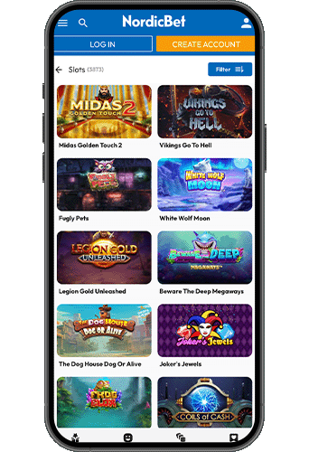 NordicBet Casino på mobilen