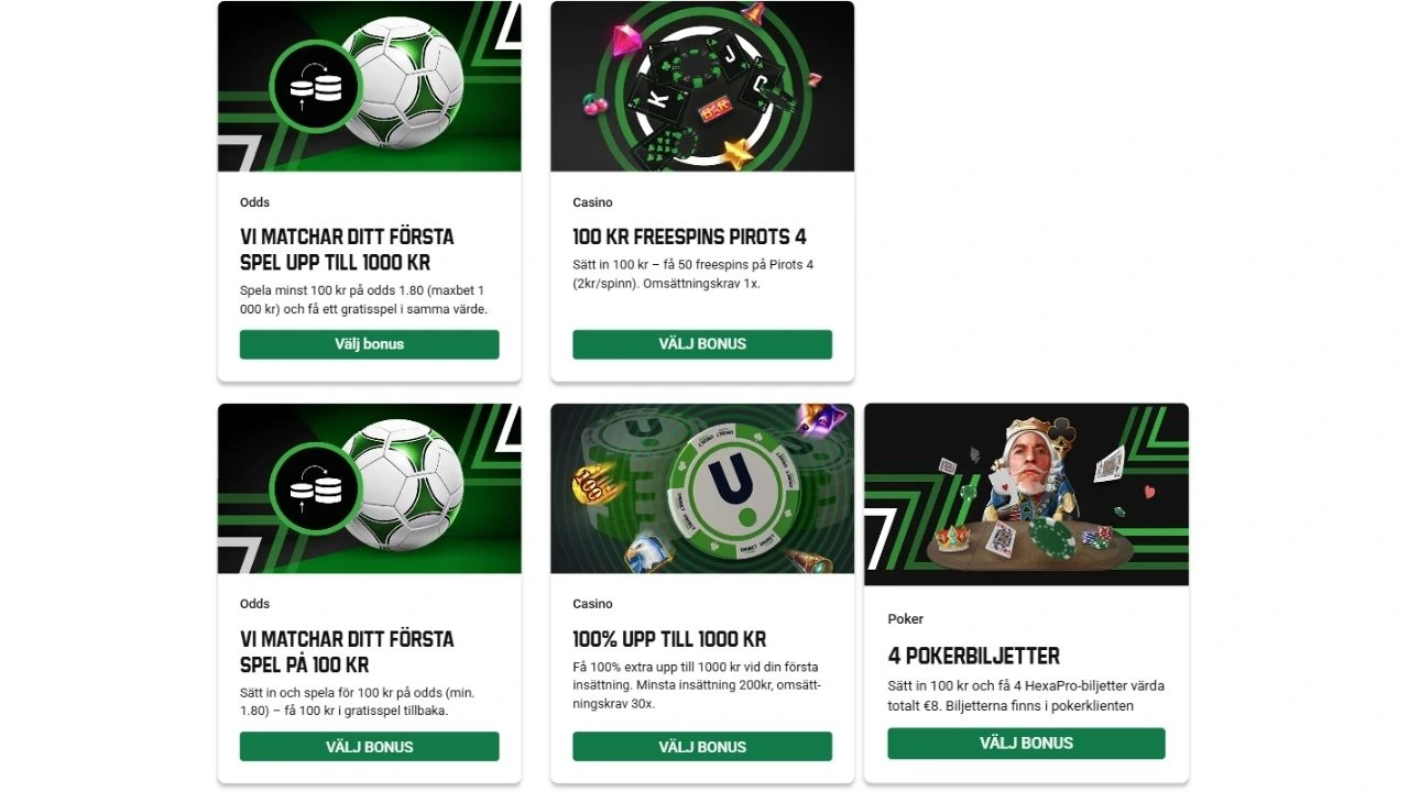 Unibet casino bonus