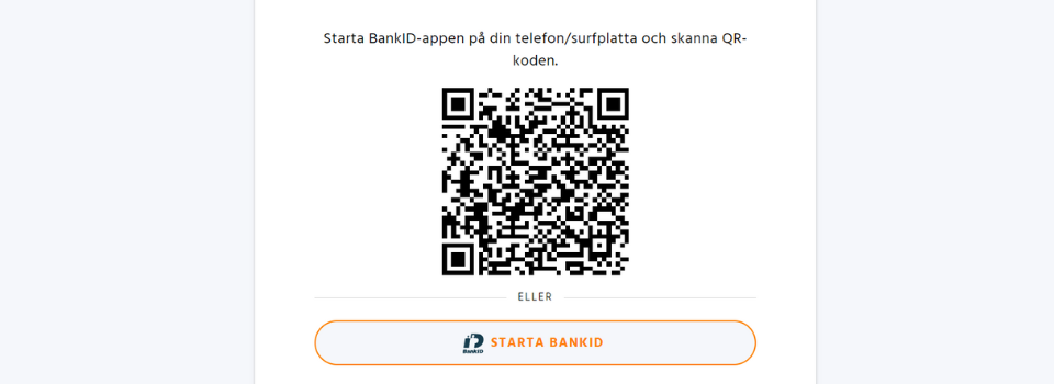 Expekt Casino BankID QR-kod