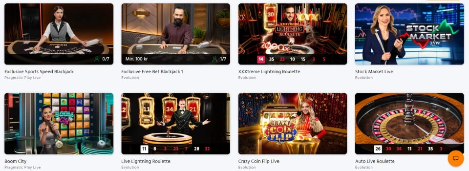 Expekt live casino