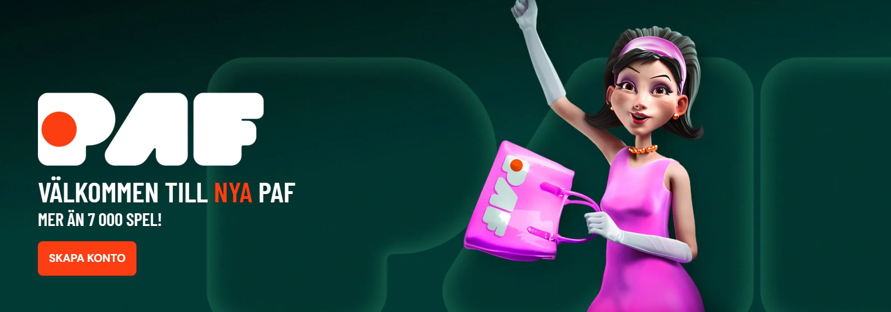 Paf casino landningssida