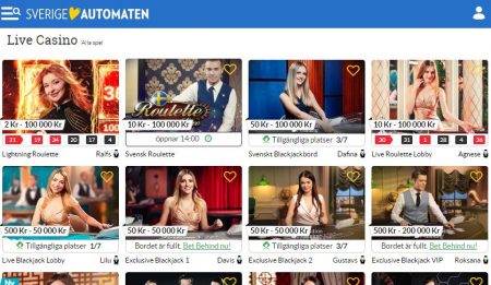 SverigeAutomaten live-casino