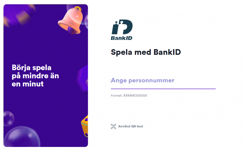 Casumo login BankID