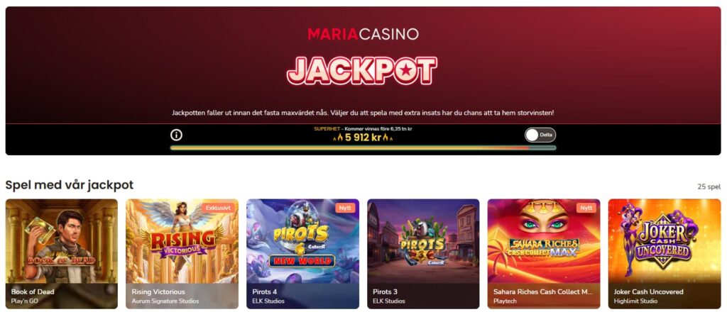 Maria casino jackpot