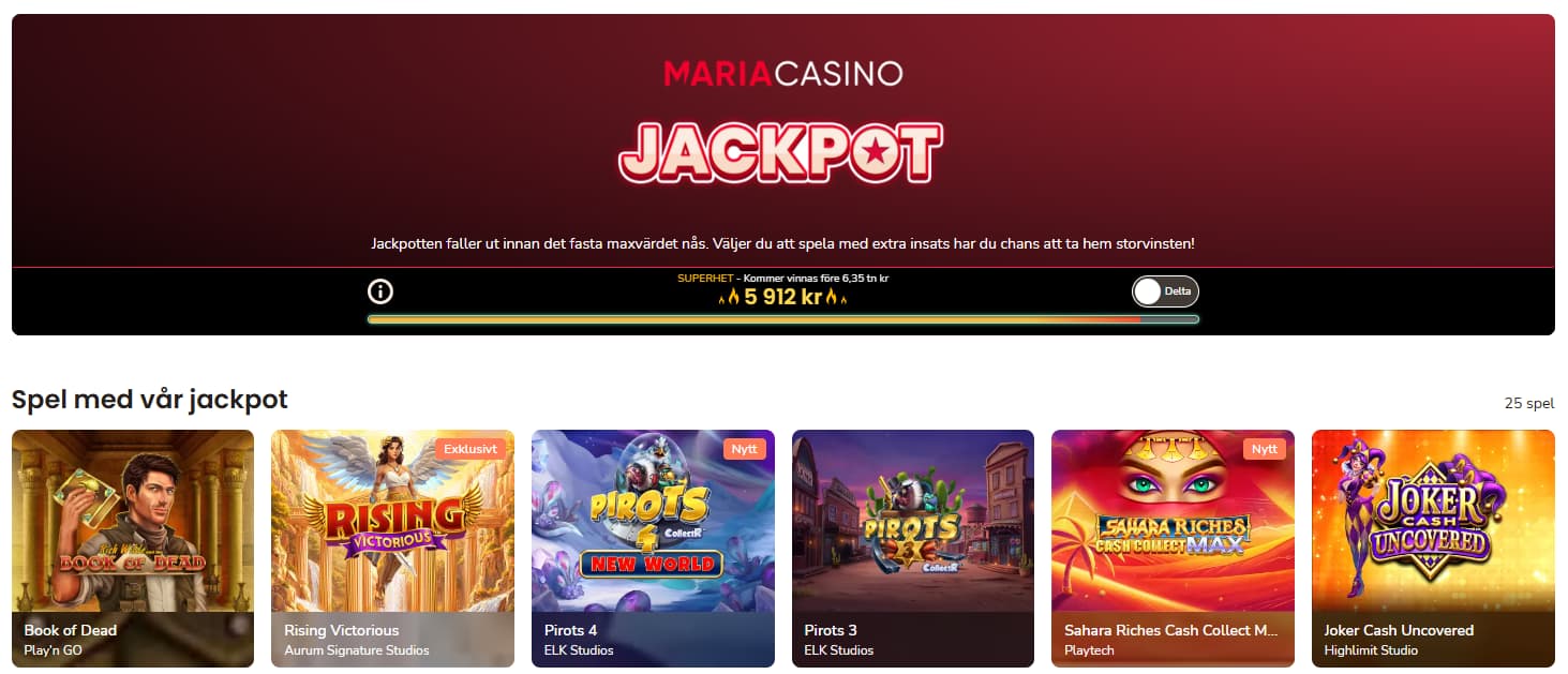 Maria casino bästa spel