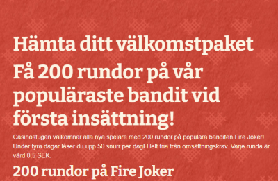 Casinostugan bonus