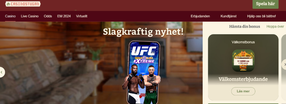 Hämta bonus hos Casinostugan