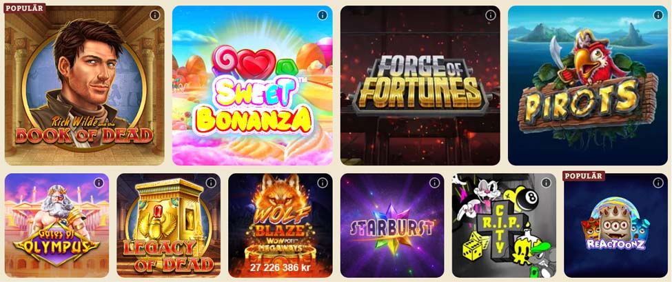 Spelautomater på Casinostugan.