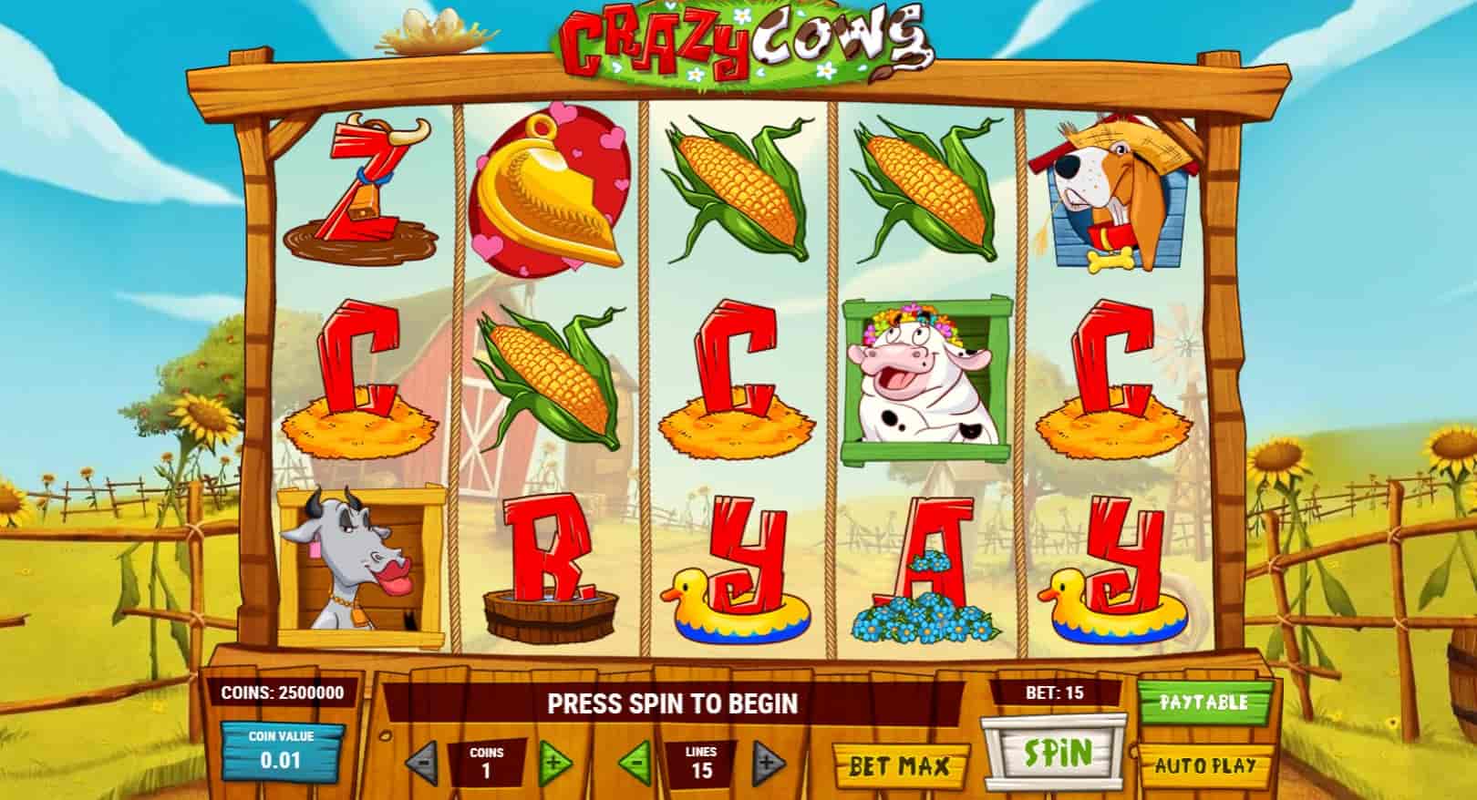 crazy cows casino spelplan