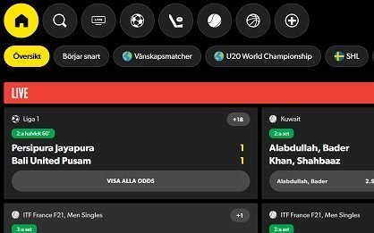 Rizk odds & live-betting