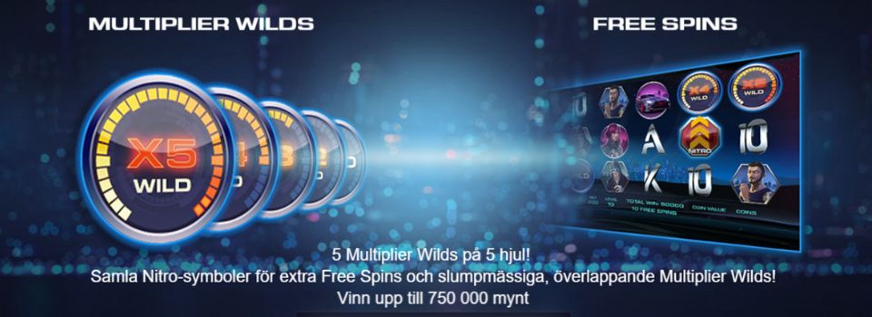 Drive multiplier mayhem free spins och bonus-symboler
