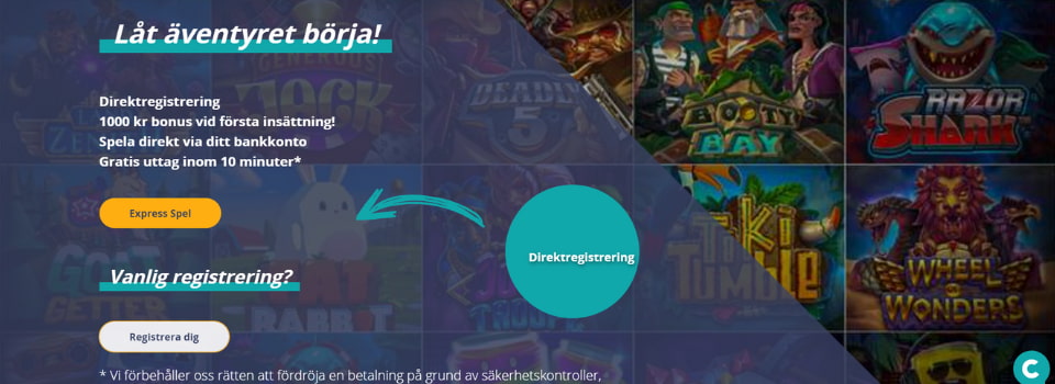 Chanz Casino startsida