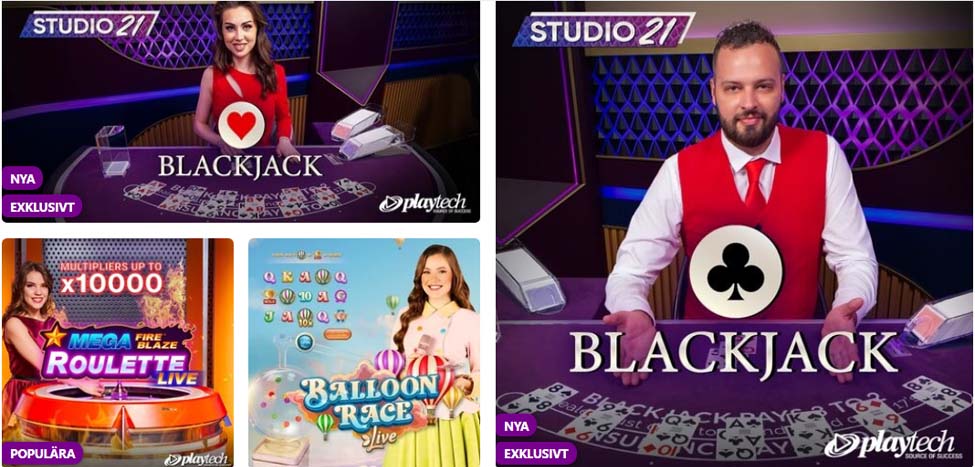 live casino på Slot Magic.