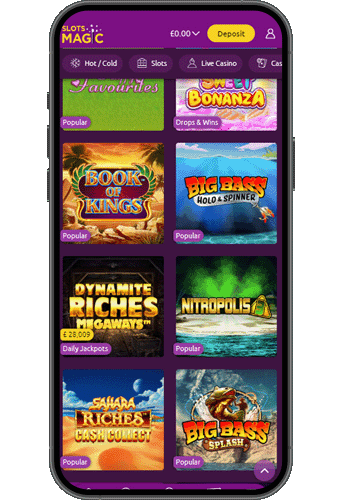 SlotsMagic Casino på mobilen