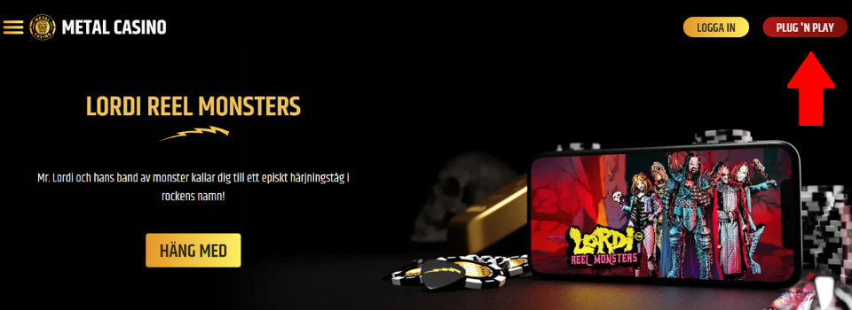 Metal Casino startsida