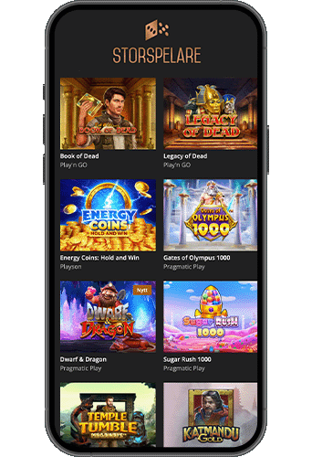 Storspelare Casino på mobilen