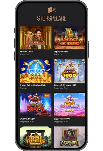 Storspelare Casino på mobilen