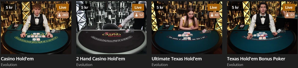 Live casino på Storspelare.