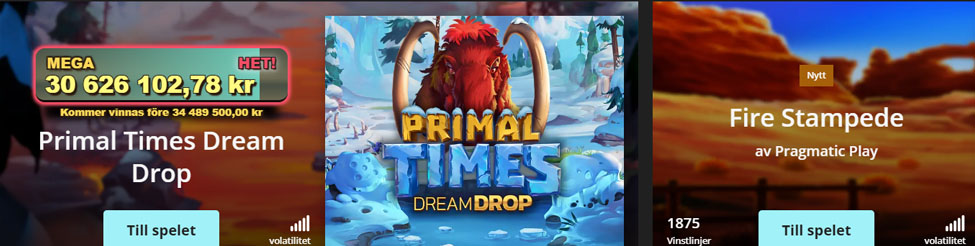 Spelautomater på Storspelare.