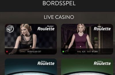 OvoCasino Live Casino
