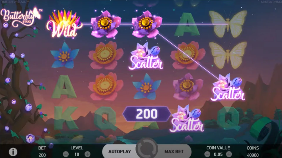 Butterfly Staxx scattersymboler