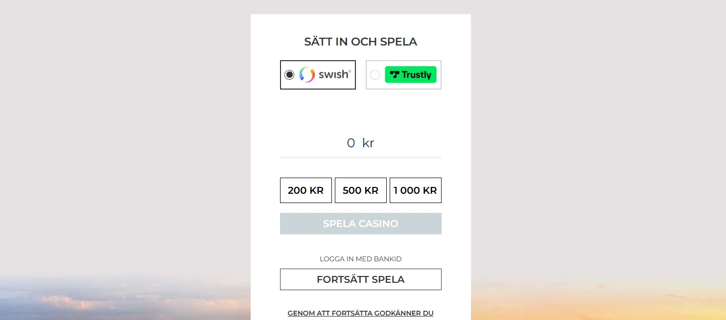 NYSpins casino startsida