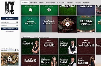 Nyspins live casino