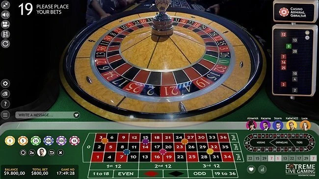 Extreme Live Box live roulette spel casino