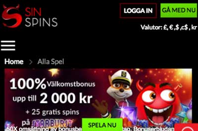 SinSpins Casino