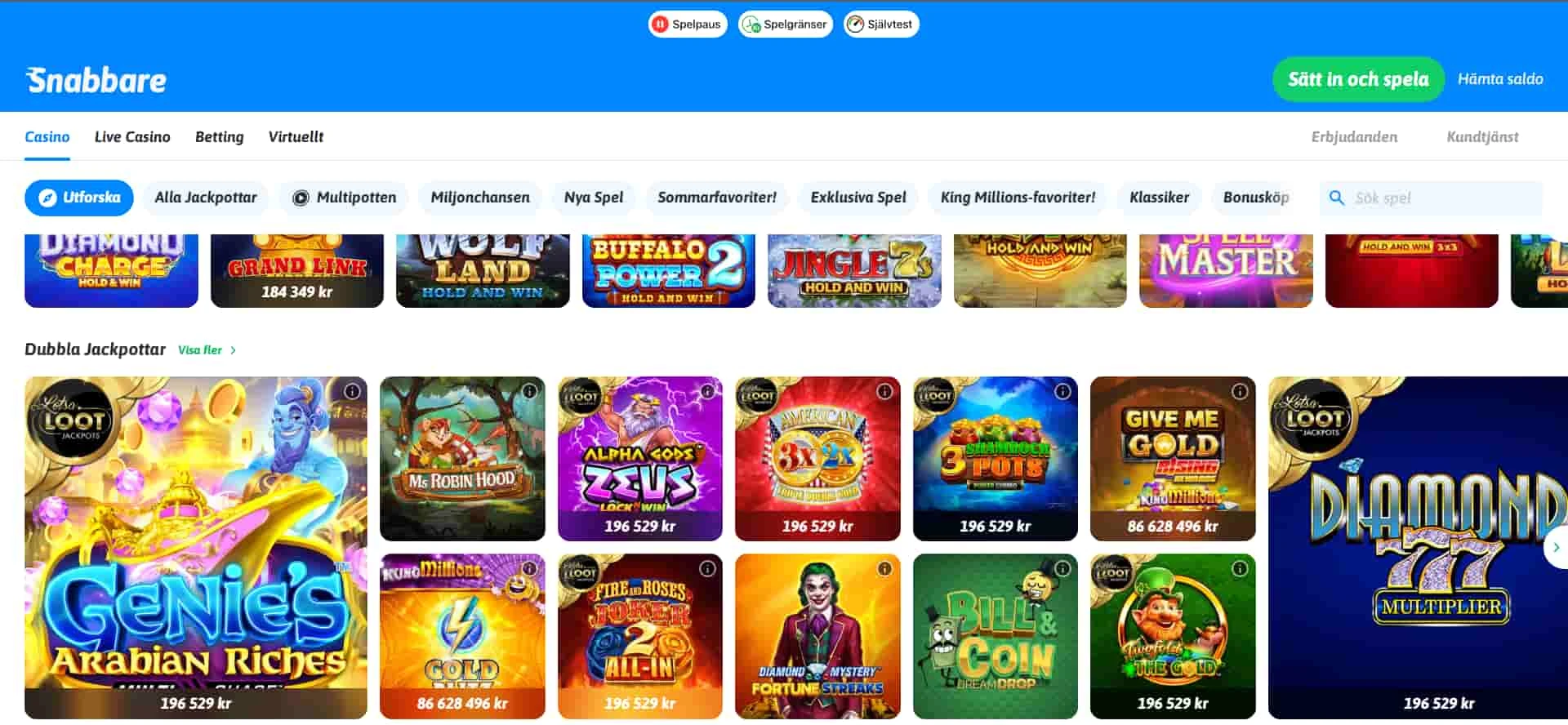 Snabbare casino slots