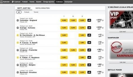 Betclic odds & livebetting