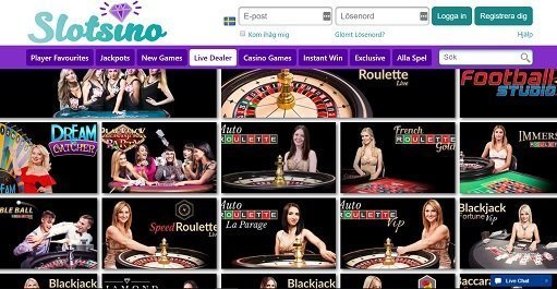 Live casino slotsino