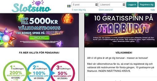 Slotsinos bonusalternativ