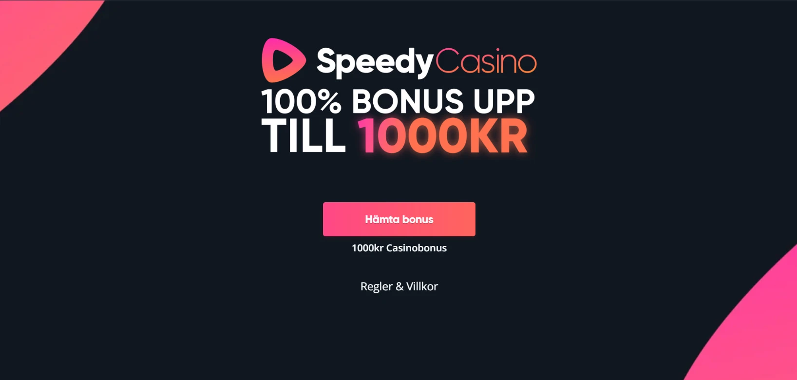 Speedy Casino välkomstbonus
