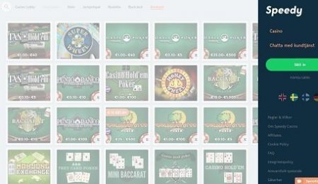 speedy casino bordsspel