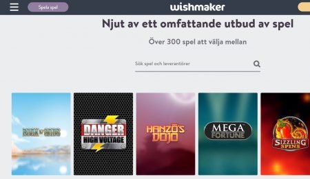 Spelutbud WIshmaker Casino