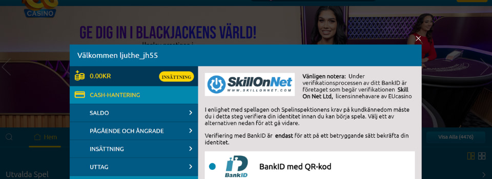 BankID-verifiering EUCasino