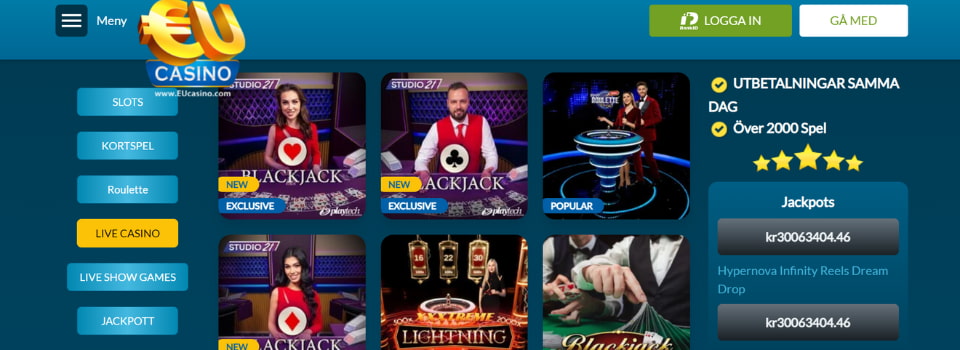 EUCasino livespel