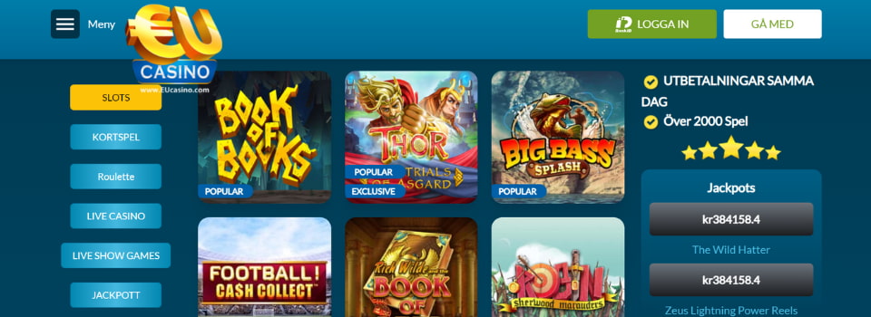 EUCasino spelautomater
