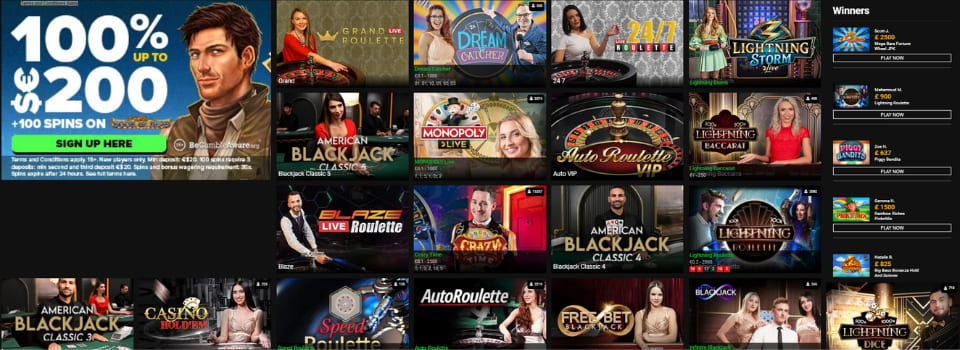 Next live casinospel