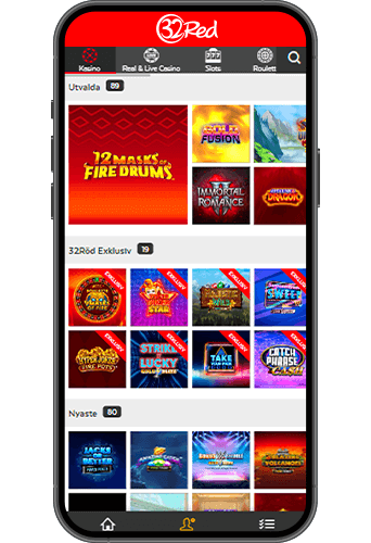 32Red Casino på mobilen