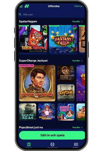 Hajper Casino på mobilen