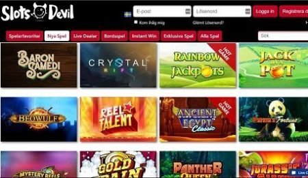 Slots Devil lobby