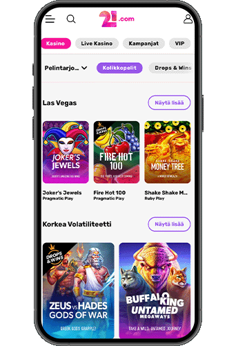 21.Com Casino på mobilen