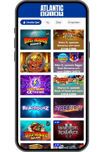 Spela Atlantic Spins Casino på mobilen