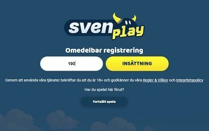 SvenPlay registrering