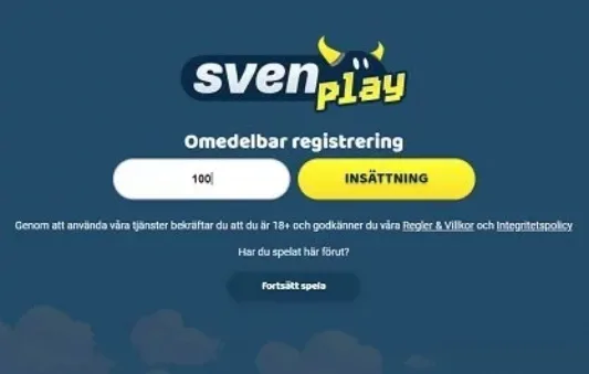 SvenPlay registrering