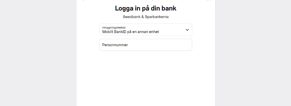 Ange bank och personnummer hos Premier Live Casino